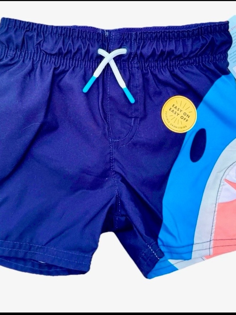 Cat & Jack Navy and Blue Shark Swim Trunks